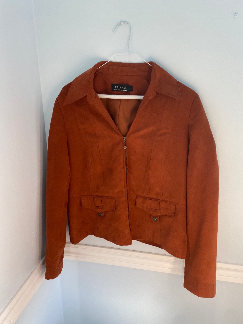 Burnt Orange Suede Jacket